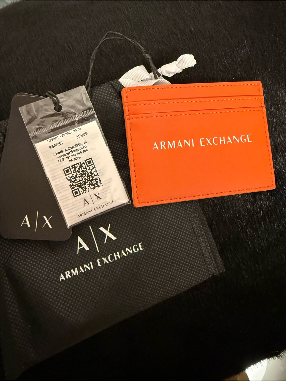 NWT Armani Exchange Orange Card Holder